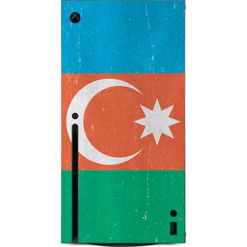 Azerbaijan Flag Distressed Xbox Series X Console Skin
